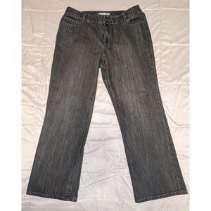 Chico's Platinum Ultimate Fit Boot Leg Jeans - Size 2.5 Short (L/14) - Dark Gray